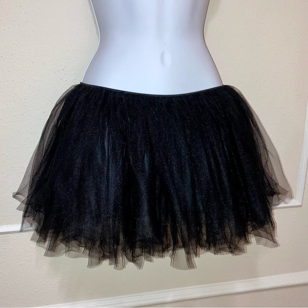 Chic Black Tulle Mini Skirt sz.M - Picture 2 of 5